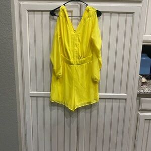 Bright Yellow Woman’s One Piece Summer Romper!